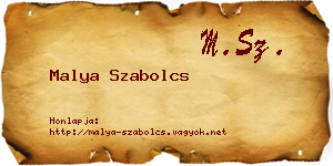 Malya Szabolcs névjegykártya